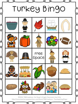 thanksgiving bingo by tnbcreations teachers pay teachers