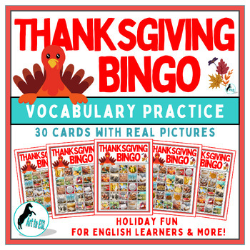 Preview of Thanksgiving Bingo Game - Real Pictures - ESL & More!