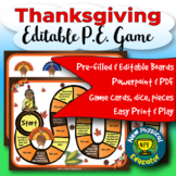 Thanksgiving Board Game for Physical Education, Elementary