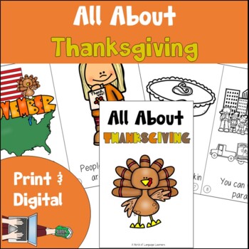 Preview of Thanksgiving Book Print and Digital