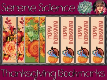 Thanksgiving Bookmarks by Serene Science | Teachers Pay Teachers