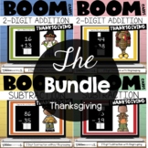 Thanksgiving Boom Cards™ 2 Digit Addition Subtraction with