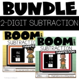 Thanksgiving Boom Cards™ 2 Digit Subtraction with and with
