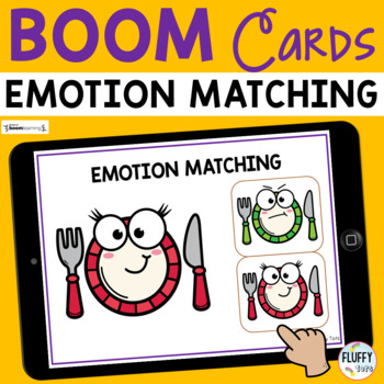 Preview of Thanksgiving Boom Cards Emotions Matching