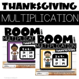 Thanksgiving Boom Cards™ Multiplication Facts