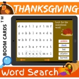 Thanksgiving Boom Cards WORD SEARCH - Distance Learning