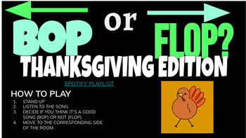 Preview of Thanksgiving Bop or Flop