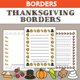 Thanksgiving Borders- No Lines, Lined, & Primary Lined Pap