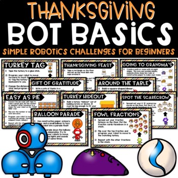 Preview of Thanksgiving Bot Basics {Robotics for Beginners} - Robot Activities