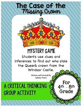 Preview of End of the Year Break Activities Digital Resources Mystery Game - Team Building