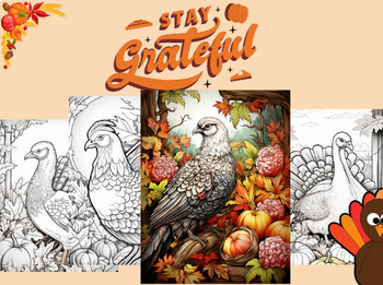 Preview of Gratitude Thanksgiving Break A ctivities Coloring P ages for Kids