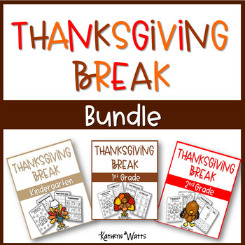 Preview of Thanksgiving Break Packet Bundle