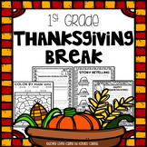 Thanksgiving Break Packet - First Grade