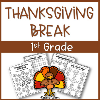 Preview of Thanksgiving Break Packet First Grade