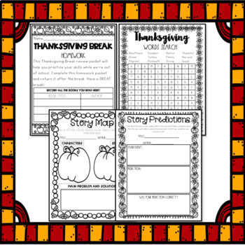 Thanksgiving Break Packet - Fourth and Fifth Grade by Teaching Loving