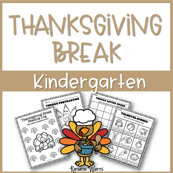Preview of Thanksgiving Break Packet Kindergarten
