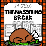 Thanksgiving Break Packet - Second Grade