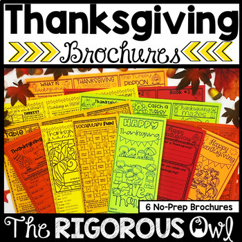 Preview of Thanksgiving Brochure Tri-Fold Activities