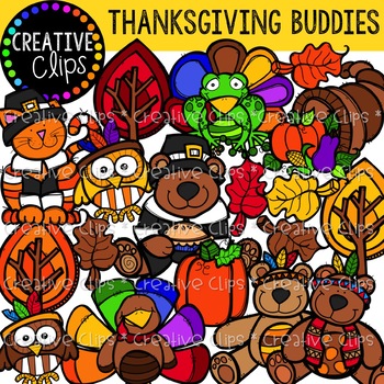 Preview of Thanksgiving Buddies {Creative Clips Digital Clipart}