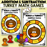 Thanksgiving Build a Turkey Math ADDITION and SUBTRACTION Games
