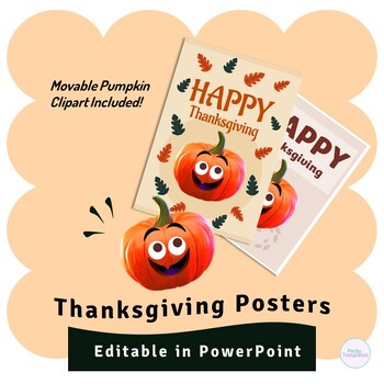 Preview of Thanksgiving Bulletin Board | Classroom Decor Templates | Pumpkin Clipart