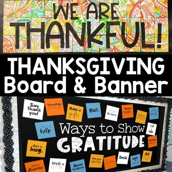 Preview of Thanksgiving Bulletin Board & Collaborative Sign