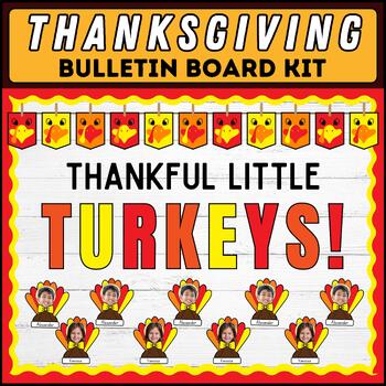 Preview of Thanksgiving Bulletin Board Kit | Editable Turkey Craft Activity | Fall & Autumn