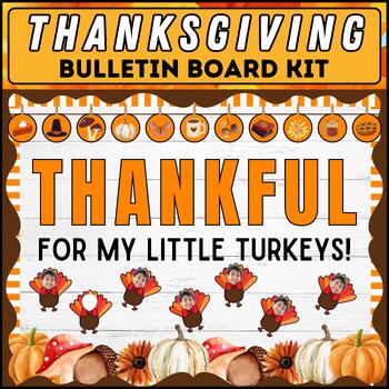 Preview of Thanksgiving Bulletin Board Kit | Fall Student Activity | Editable Turkeys Craft