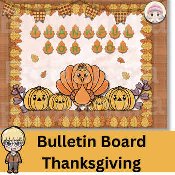 Preview of Thanksgiving Bulletin Board Kit, Thanksgiving Craft, Thanksgiving Clipart