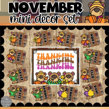 Preview of Thanksgiving Bulletin Board | Mini Decor Set