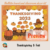 Thanksgiving Bulletin Board, Thanksgiving Door Decor, Bull