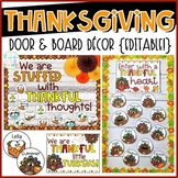 Thanksgiving Bulletin Board | Thanksgiving Door Decor {Editable!}