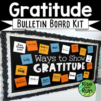 Preview of Thanksgiving Bulletin Board with Ways to Show Gratitude