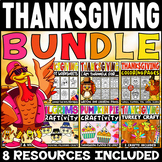 Thanksgiving Bundle: Coloring Pages, Dot to Dot, Tracing, 