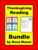 Thanksgiving Bundle Reading Comprehension Questions Book C