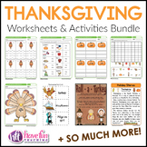 Thanksgiving Theme Pack (Worksheets, Activities, Flash Cards, Coloring ...