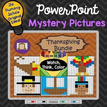 Preview of Thanksgiving Bundle Watch, Think, Color Games