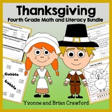 Thanksgiving Bundle for Fourth Grade | Math and Literacy S