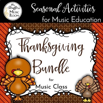 Preview of Thanksgiving Bundle for Music Class