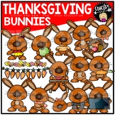 Thanksgiving Bunnies Clip Art Set {Educlips Clipart}