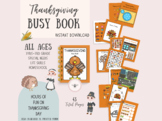 Thanksgiving Busy Book Autism & Special Education Social L