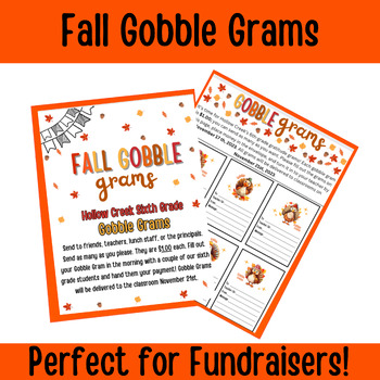 Preview of Thanksgiving Candy, PTO fundraiser, Fall, Candy Gram, Digital Download, Editable