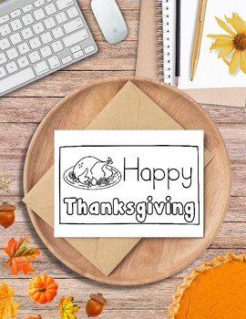 Preview of Thanksgiving Card Activity, 10 Printable Christmas Cards, Printable Template