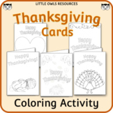 Thanksgiving Card Templates - Coloring Activity