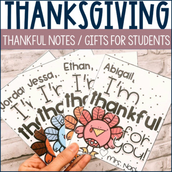 Preview of Thanksgiving Cards For Students | Classroom Gratitude Cards | Thankful Notes