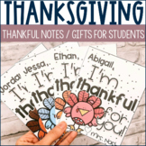 Thanksgiving Cards For Students | Classroom Gratitude Card