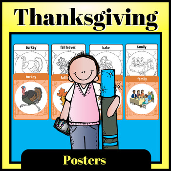Preview of Thanksgiving Celebration Posters - Fall Bulletin Board Thankful Coloring Turkey