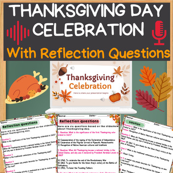 Preview of Thanksgiving Celebration Why do we Celebrate? slideshows with voice over