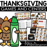 Thanksgiving Centers and Games for Kindergarten