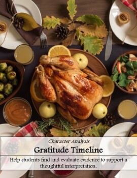 Preview of Thanksgiving: Character Analysis Gratitude Timeline